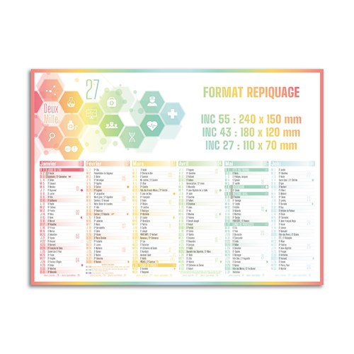 CALENDRIER BANCAIRE THEMATIQUE HARMONIE MEDICALE_INC 27_2027